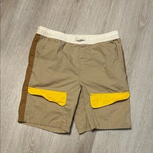 Wonder Nation Boys Tan and Yellow Contemporary Cargo Shorts